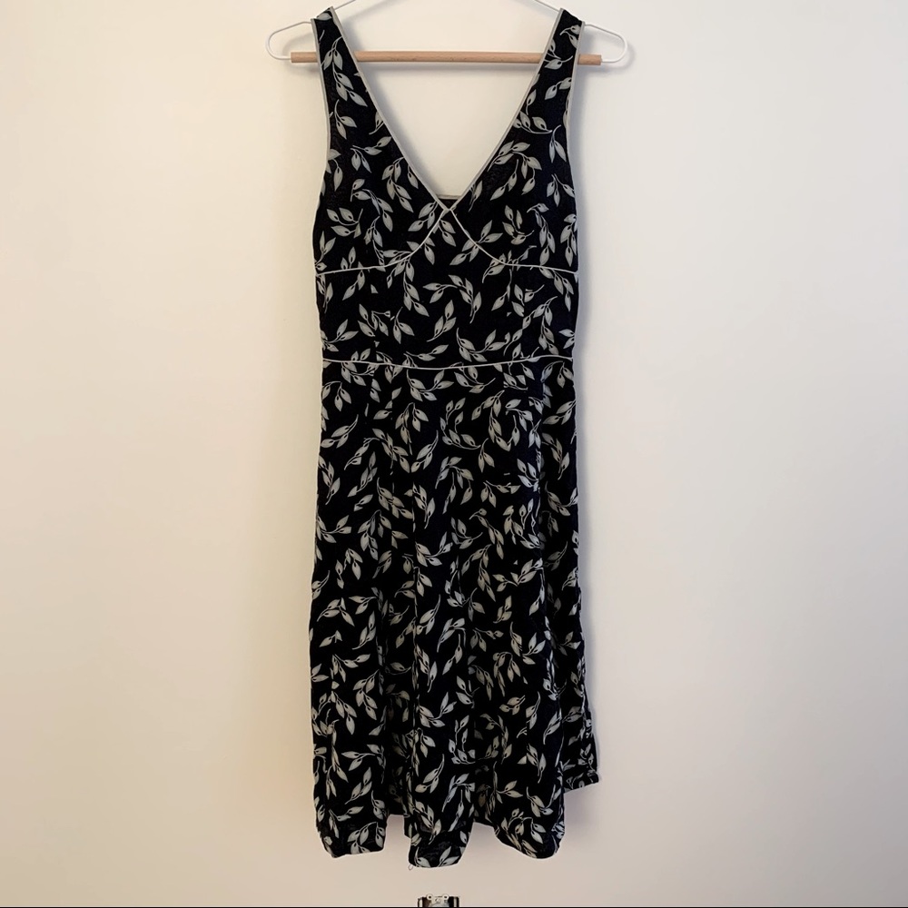 GAP Black Floral Cotton Sleeveless Dress Sz 4